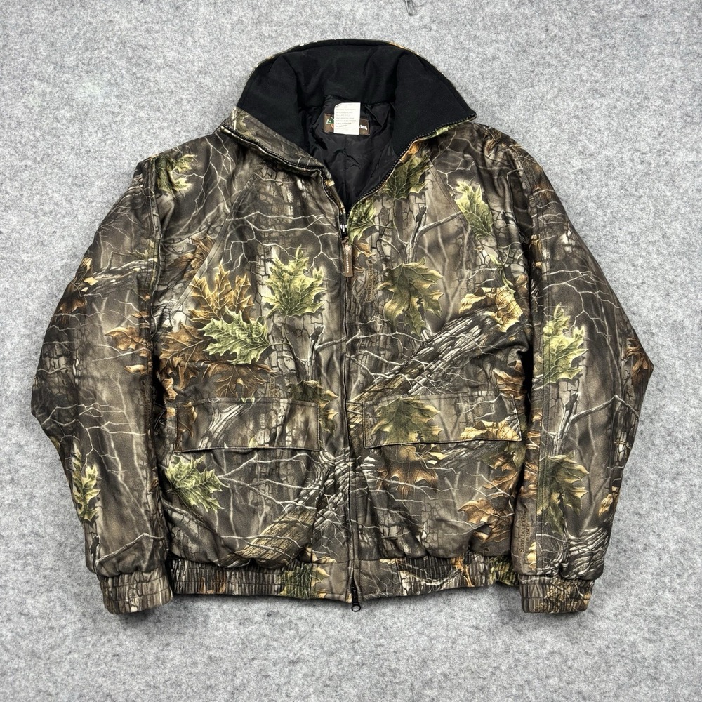 Bushmaster Camo Jacket Men's Medium Real Tree Waterproof Lined Hunting outdoors